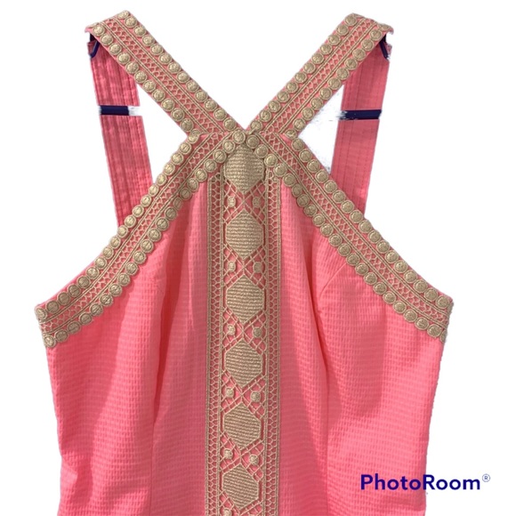 NWT Lilly Pulitzer Ena Stretch Shift Capri Coral - Size 00 - Picture 4 of 10